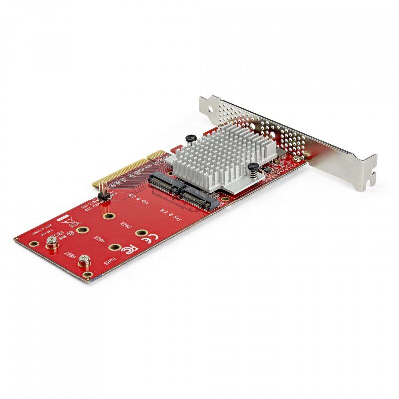 X8 DUAL M.2 PCIE SSD ADAPTER FOR PCIE NVME / AHCI M.2 SSDS