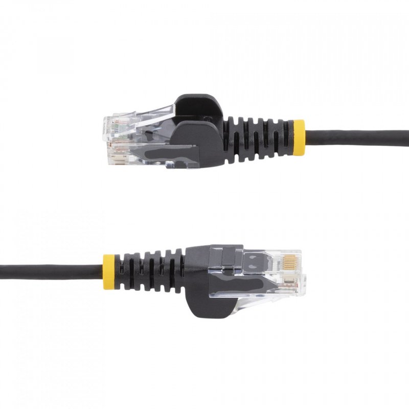 2.5M SLIM CAT6 CABLE - BLACK SNAGLESS - 28 AWG COPPER WIRE