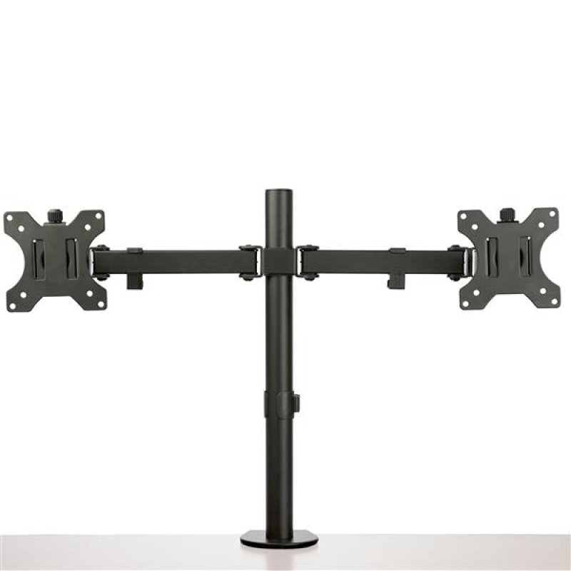 StarTech.com Desk Mount Dual Monitor Arm - Desk Clamp / Grommet VESA Monitor Mount for up to 32 inch Displays - Ergonomi