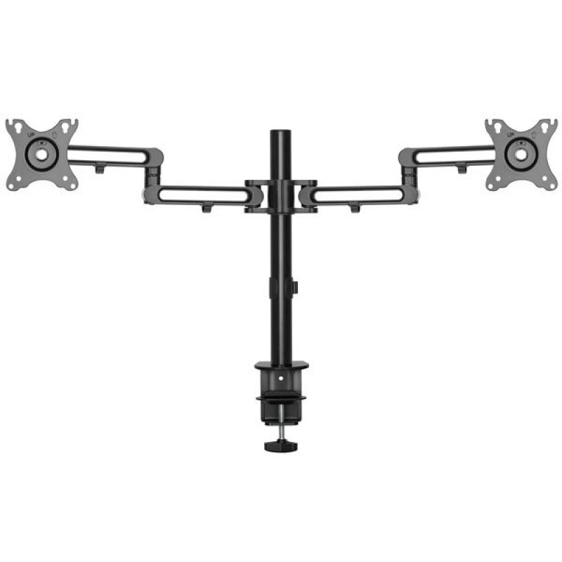 DESK MOUNT DUAL MONITOR ARM FOR UP TO 32IN MONITORS DUAL SWIVEL