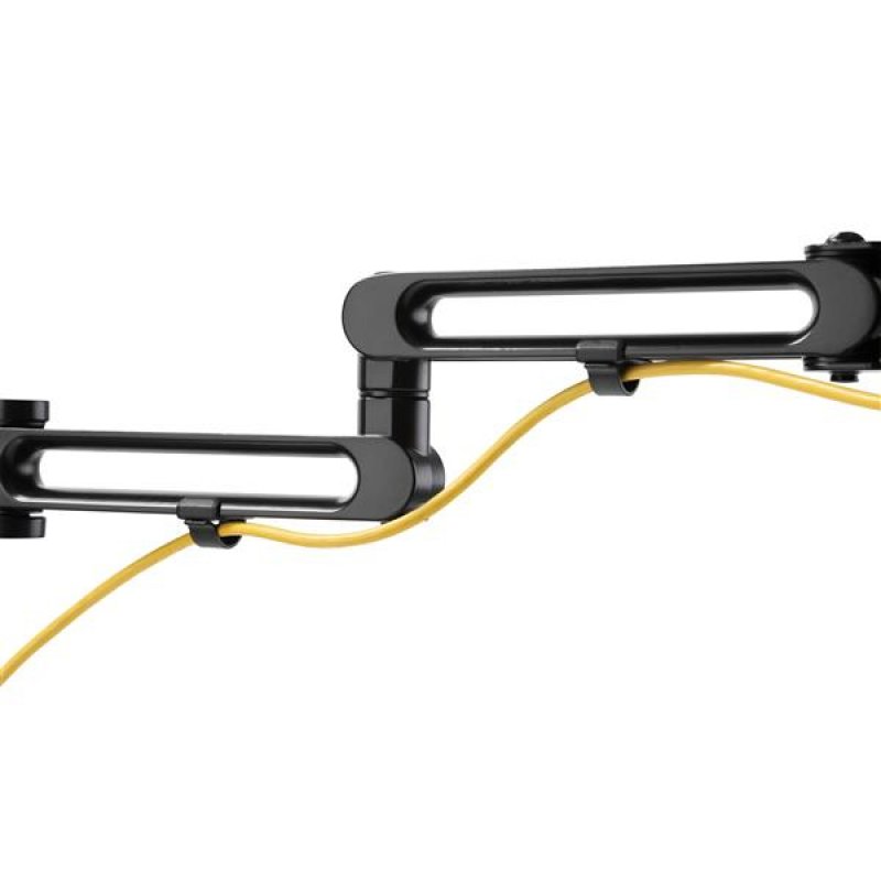 DESK MOUNT DUAL MONITOR ARM FOR UP TO 32IN MONITORS DUAL SWIVEL