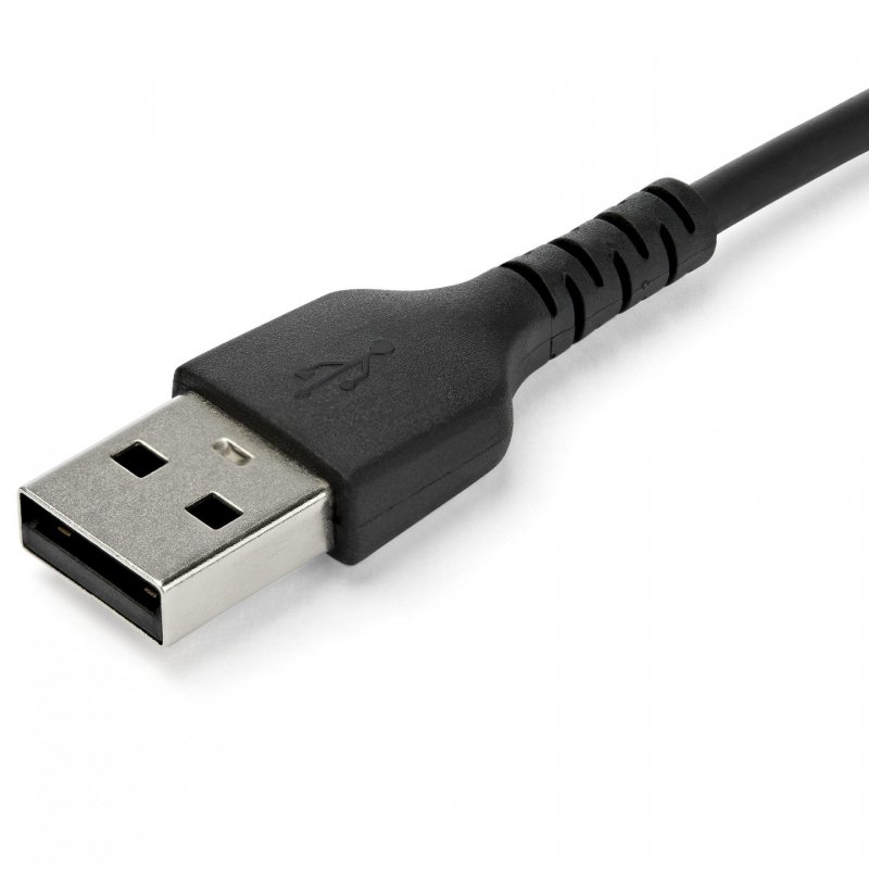 2M DURABLE USB 2.0 TO USB C CABLE BLACK ARAMID FIBER