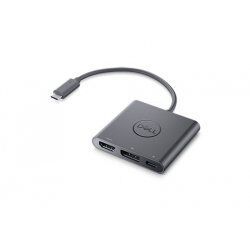 Dell Adapter USB-C to HDMI/DP with Power Pass-Through - Videoschnittstellen-Converter - DisplayPort / HDMI / USB