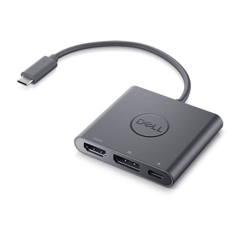 Dell Adapter USB-C to HDMI/DP with Power Pass-Through - Videoschnittstellen-Converter - DisplayPort / HDMI / USB