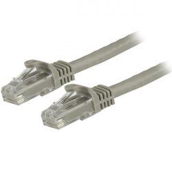 StarTech.com 1.5m CAT6 Ethernet Cable - Grey CAT 6 Gigabit Ethernet Wire -650MHz 100W PoE RJ45 UTP Network/Patch Cord Sn