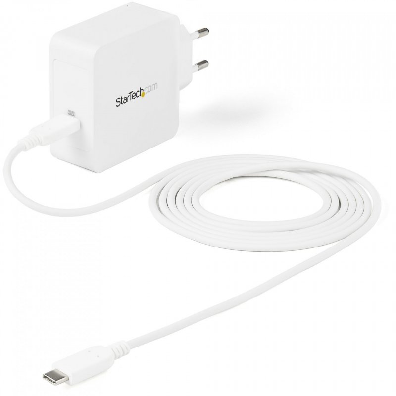 StarTech.com Chargeur Mural USB C - Chargeur USB C pour Ordinateur Portable 60W PD - Câble de 2m - Adaptateur Secteur U