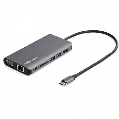 USB-C MULTIPORT ADAPTER 100W PD HDMI/VGA - SD READER-30CM CABLE