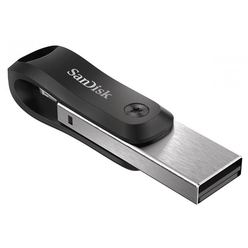 SanDisk iXpand lecteur USB flash 64 Go USB Type-A / Lightning 3.2 Gen 2 (3.1 Gen 2) Noir, Argent