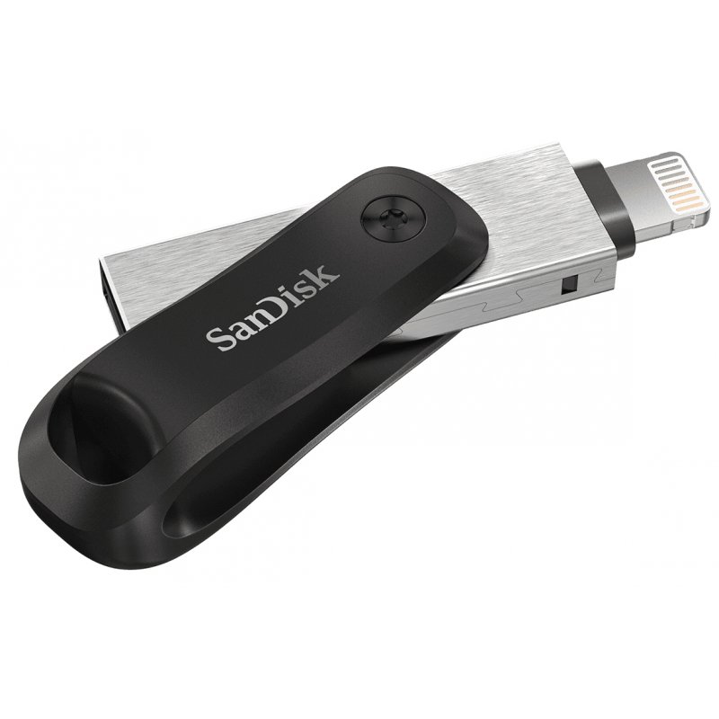 SanDisk iXpand lecteur USB flash 64 Go USB Type-A / Lightning 3.2 Gen 2 (3.1 Gen 2) Noir, Argent