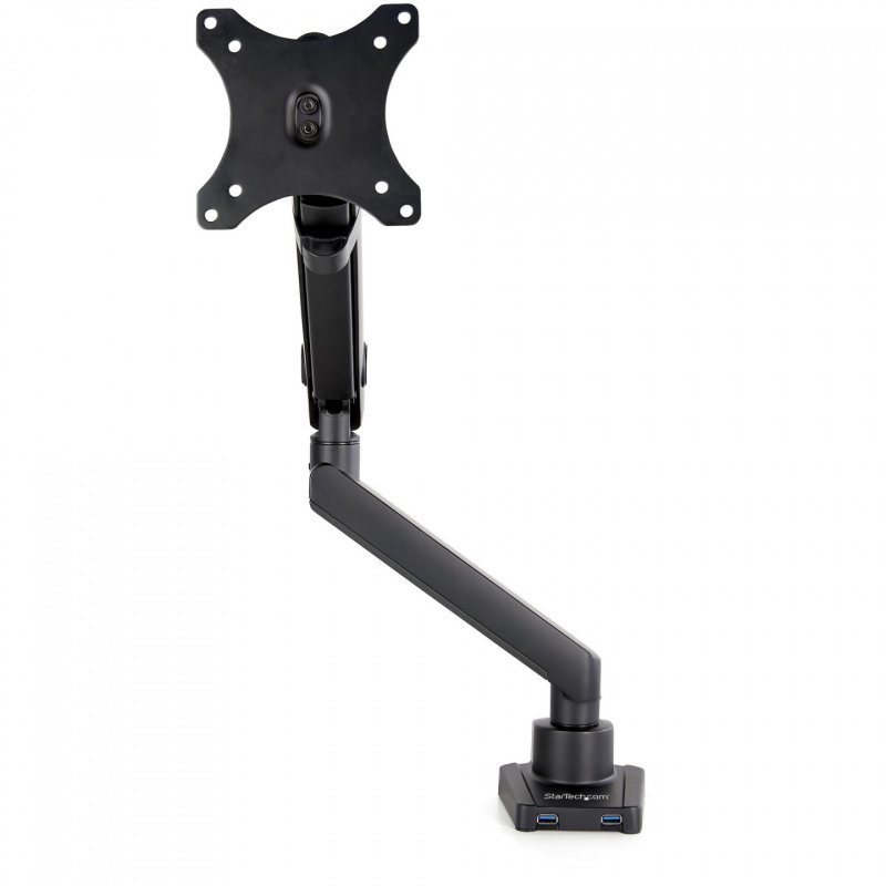 StarTech.com Desk Mount Monitor Arm with 2x USB 3.0 ports - Slim Full Motion Adjustable Single Monitor VESA Mount up to 