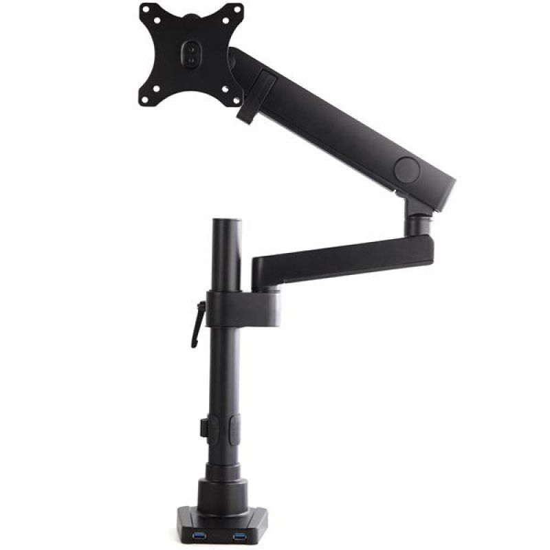 StarTech.com Bras pour écran PC - Articulé - Bras support écran PC avec 2x USB passthrough - Pour moniteur VESA jusqu