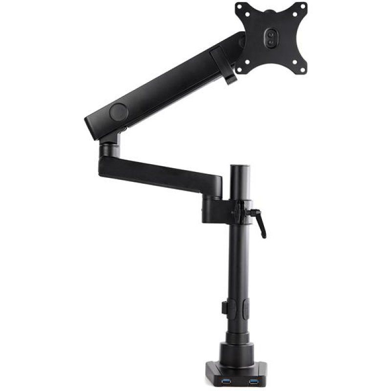 StarTech.com Bras pour écran PC - Articulé - Bras support écran PC avec 2x USB passthrough - Pour moniteur VESA jusqu