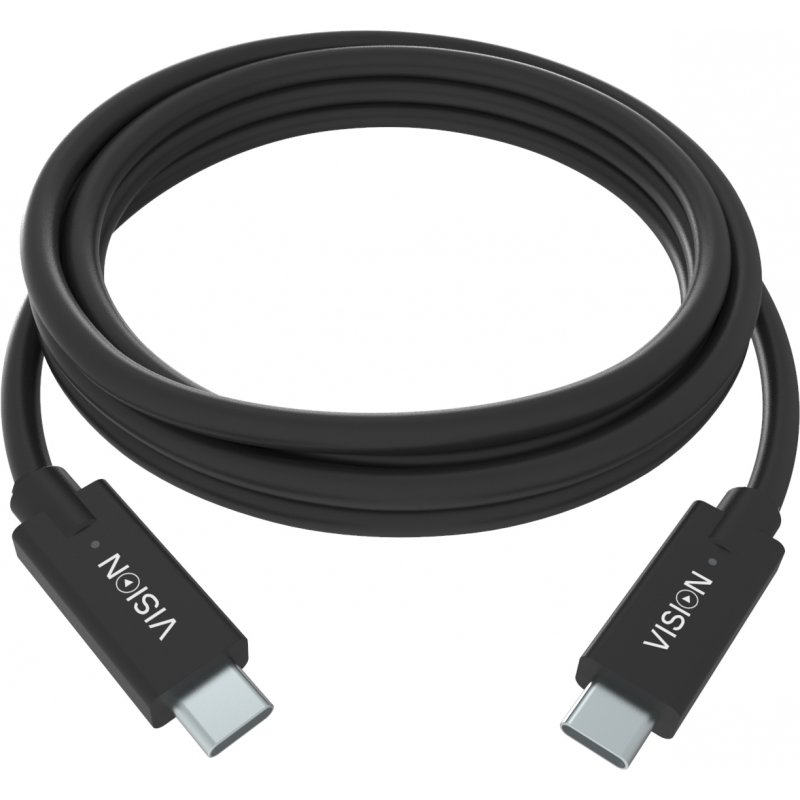 VISION compatible 2m Black USB-C Cable
