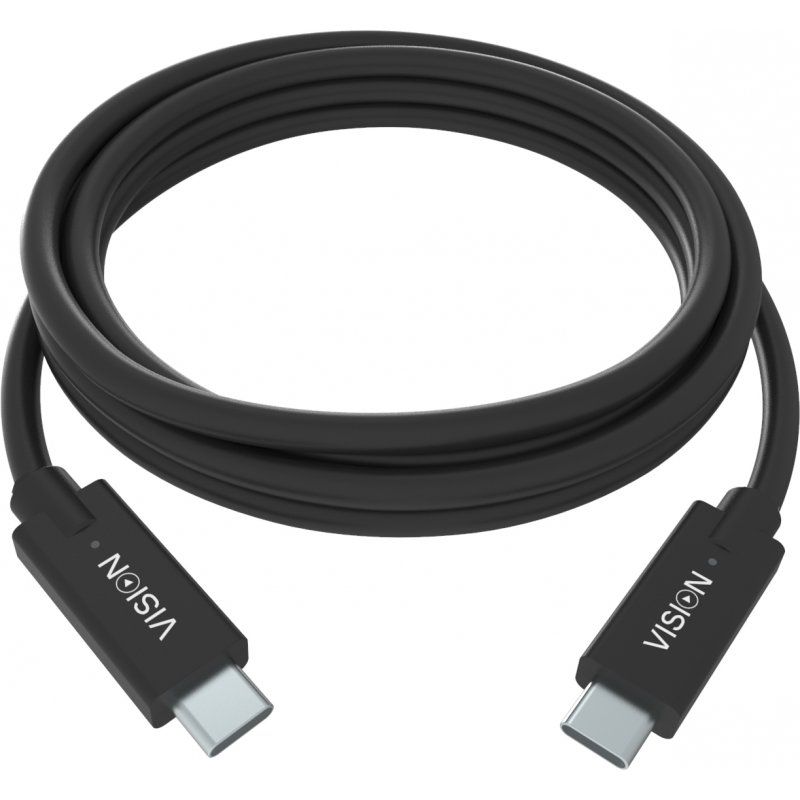 Vision TC 2MUSBC/BL câble USB 2 m USB 3.2 Gen 1 (3.1 Gen 1) USB C Noir