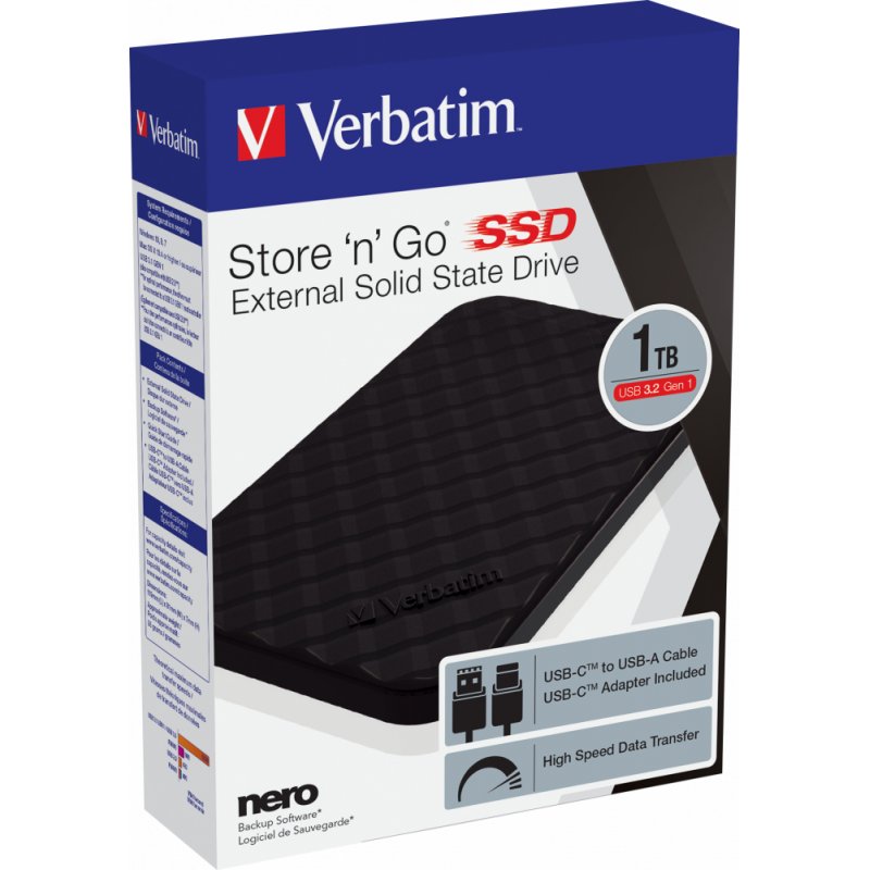 Verbatim compatible Store 'n' Go - Solid-State-Disk - 1 TB - USB 3.2 Gen 1