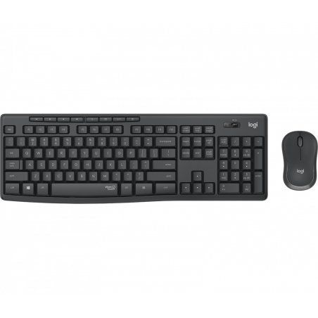 Logitech MK295 Silent Wireless Combo clavier Souris incluse USB QWERTY Espagnole Graphite