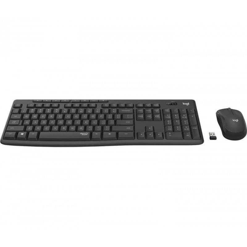 Logitech MK295 Silent Wireless Combo clavier Souris incluse USB QWERTY Espagnole Graphite