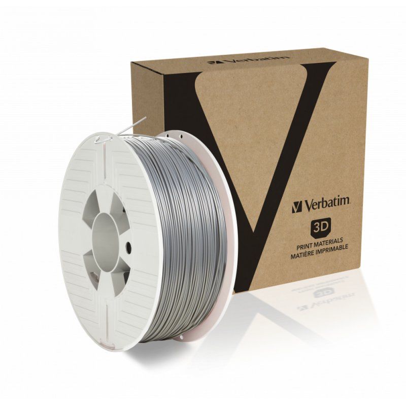 Bobine de Filament PLA Verbatim compatible 1,75 mm - 1 Kg (Gris)