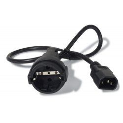 APC AP9880 power cable Black 0.6 m C14 coupler CEE7/7