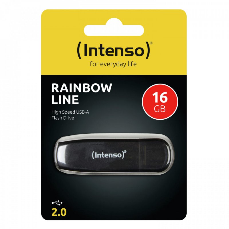 Intenso Rainbow Line lecteur USB flash 16 Go USB Type-A 2.0 Noir