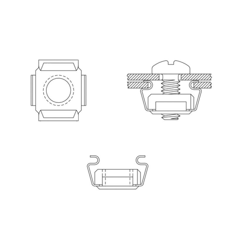 NWSZ Befestigungssatz M6 Schrauben + Muttern 50 Stück LogiLink compatible