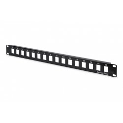 NWSZ Patchpanel 19" 16P Keystone Buchsen black