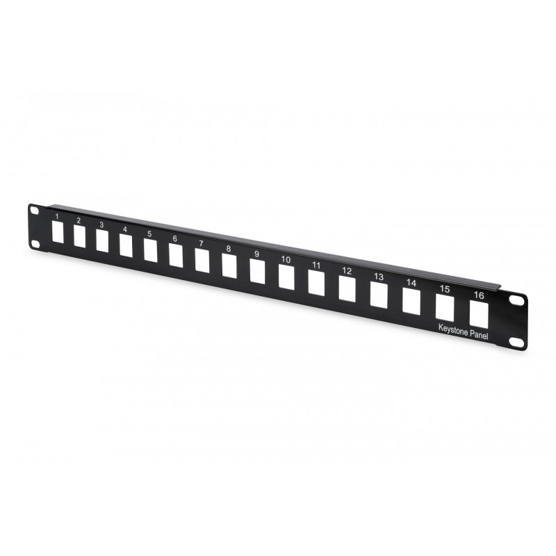 NWSZ Patchpanel 19" 16P Keystone Buchsen black