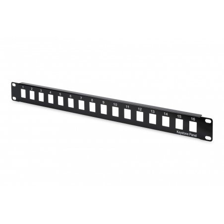 NWSZ Patchpanel 19" 16P Keystone Buchsen black