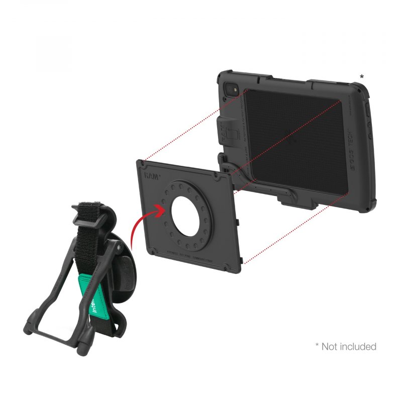 UNPKD RAM HAND-STAND WITH BACKING PLATE FOR ZEBRA ET4X 10