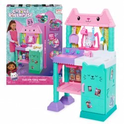 Gabby's Dollhouse , Cakey Kitchen Set for Kids with Play Kitchen Accessories, Play Food, Sounds, Music and Kids Toys for