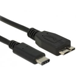 KAB USB3.1 USB Type-C Stecker  USB Typ Micro-B Stecker 0,5 m schwarz Delock compatible