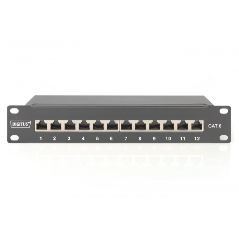Digitus CAT 6, Class E Patch Panel, shielded, black