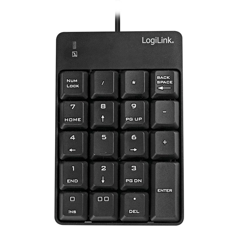 LogiLink ID0184 clavier numérique Ordinateur portable Noir