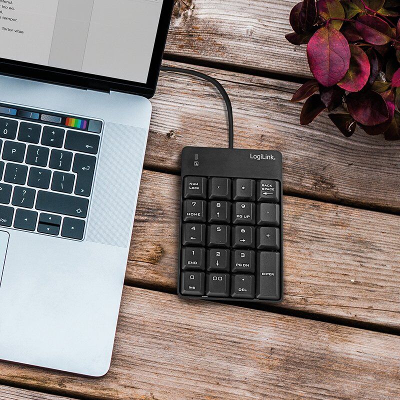 LogiLink ID0184 numeric keypad Notebook Black
