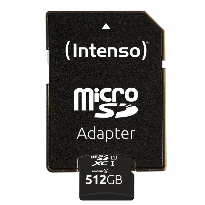 512GB Intenso compatible Premium MicroSDXC 45MB/s +Adapter