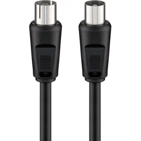 Goobay compatible AK 150 B 1.5m - 1,5 m - coaxial - Koaxial - Male connector / Female connector - Schwarz