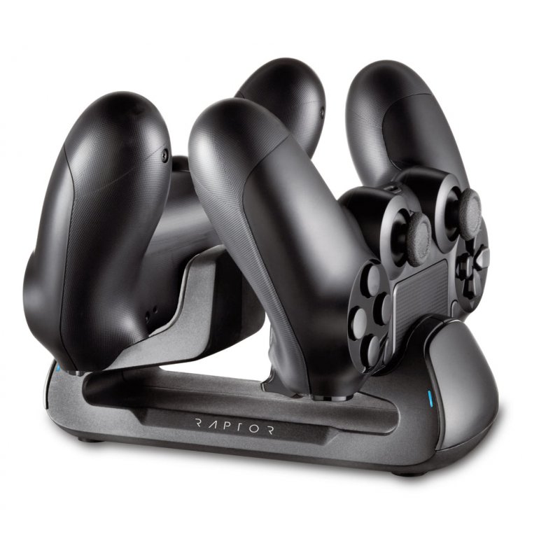 Raptor Gaming - Chargeur double noir pour manettes PS4 DualSense