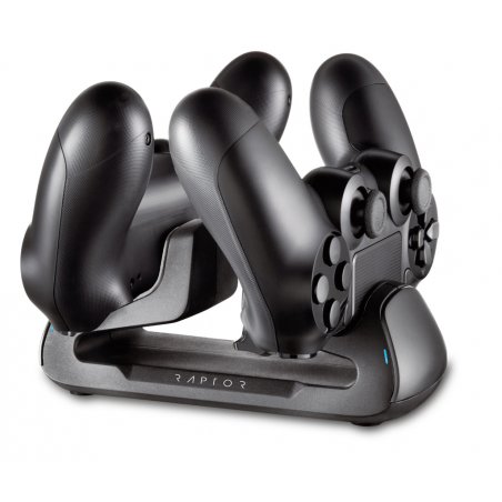 Raptor Gaming - Chargeur double noir pour manettes PS4 DualSense