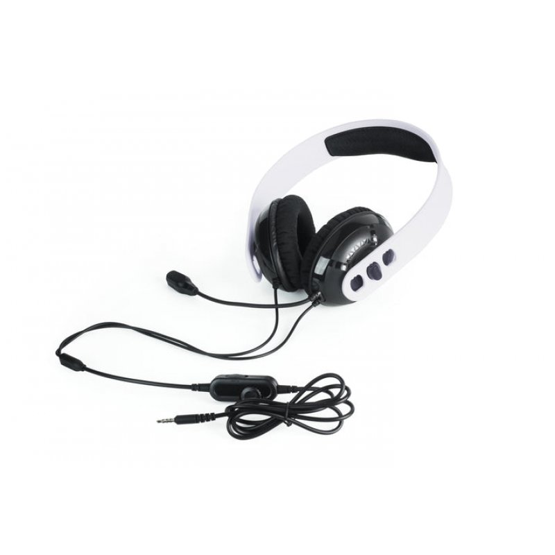 Raptor Gaming RG-H200-W headphones/headset Wired Head-band Black, White