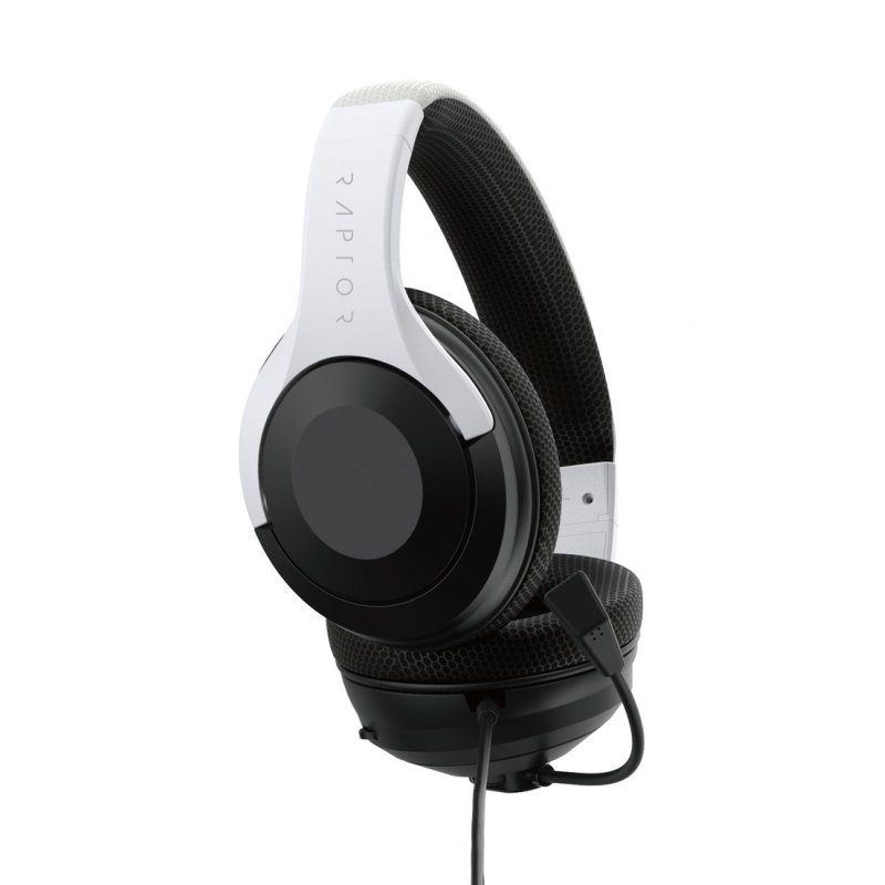 Raptor Gaming RG-H300-W headphones/headset Wired Head-band Black, White