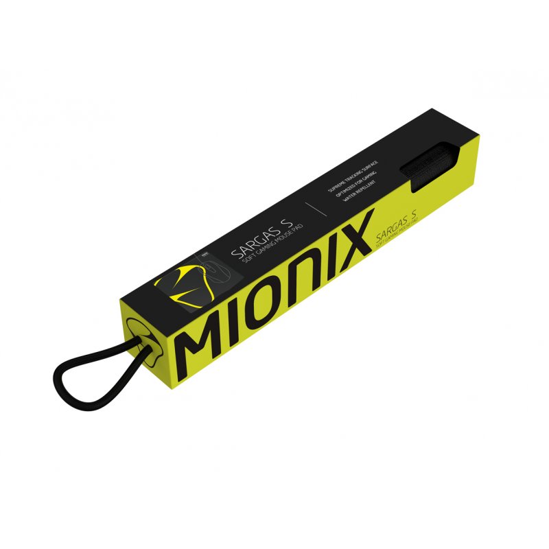 Mionix Sargas S Tapis de souris de jeu Noir, Jaune