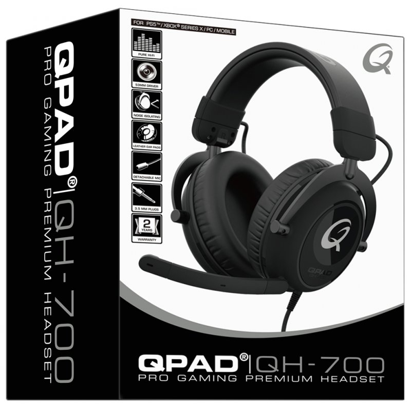 QPAD QH700 headphones/headset Wired Head-band Gaming Black