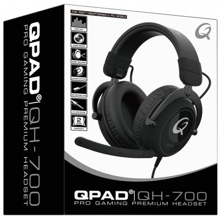 QPAD QH700 écouteur/casque Avec fil Arceau Jouer Noir