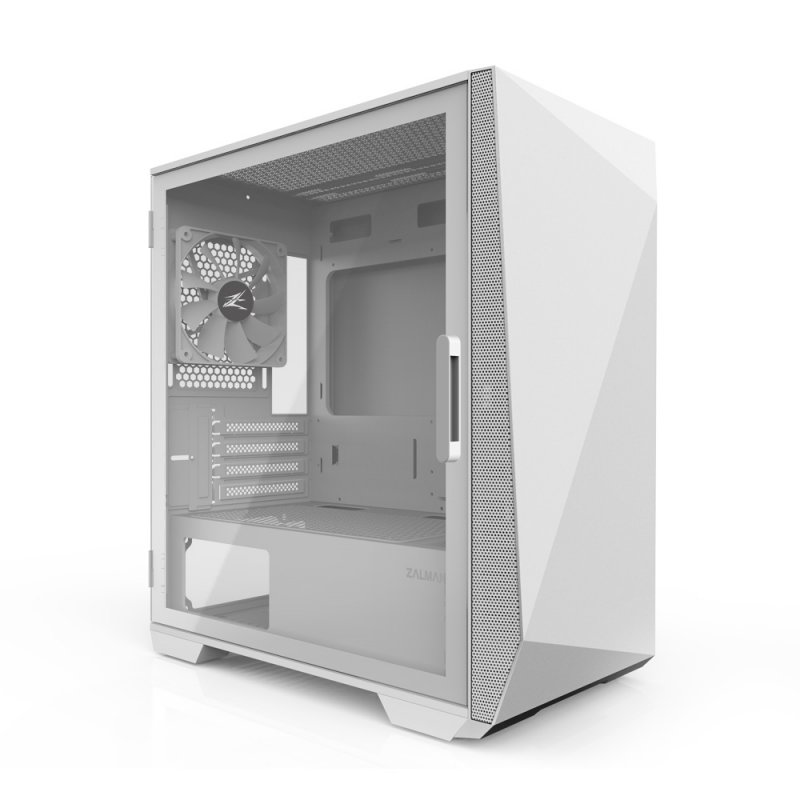 Zalman Z1 Iceberg White - mATX Mid Tower PC Case/Pre-installed fan 2 x 120mm in Mini Tower Blanc