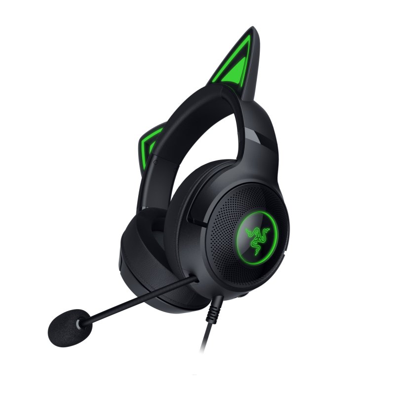 Razer Kraken Kitty Edition V2 Black Gaming Headset - Kabelgebundenes Headset mit Katzenohren und Razer Chroma RGB Beleuc