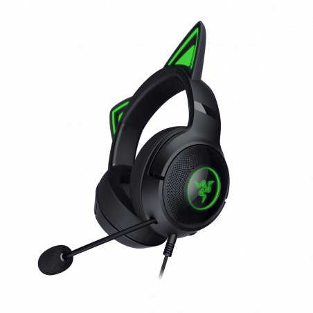 Razer Kraken Kitty Edition V2 Black Gaming Headset - Kabelgebundenes Headset mit Katzenohren und Razer Chroma RGB Beleuc
