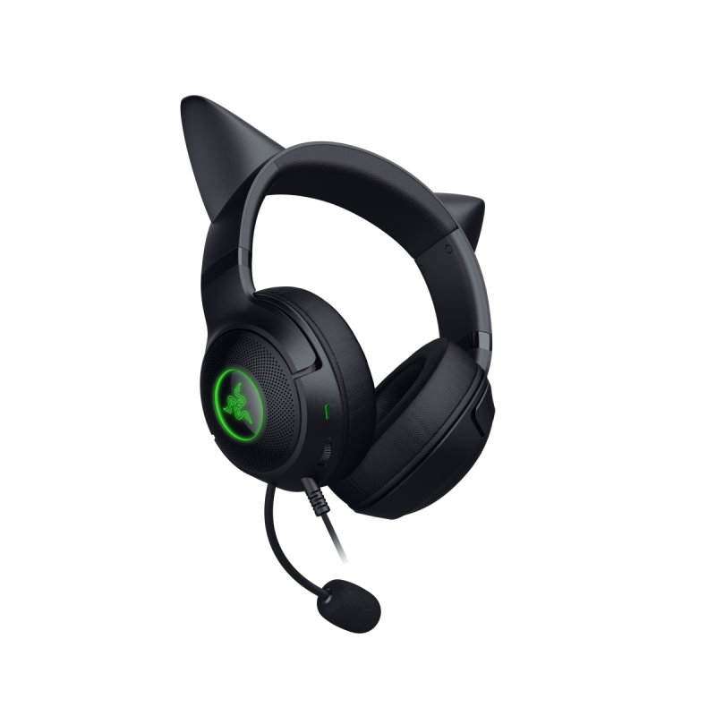 Razer Kraken Kitty Edition V2 Black Gaming Headset - Kabelgebundenes Headset mit Katzenohren und Razer Chroma RGB Beleuc
