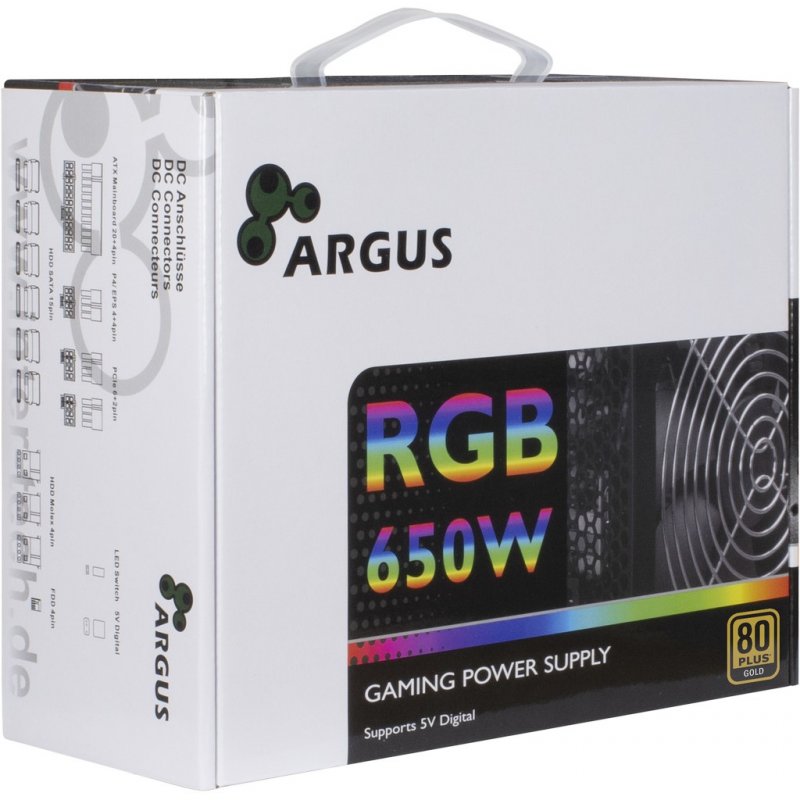 650W Inter-Tech compatible Argus RGB-650W CM II