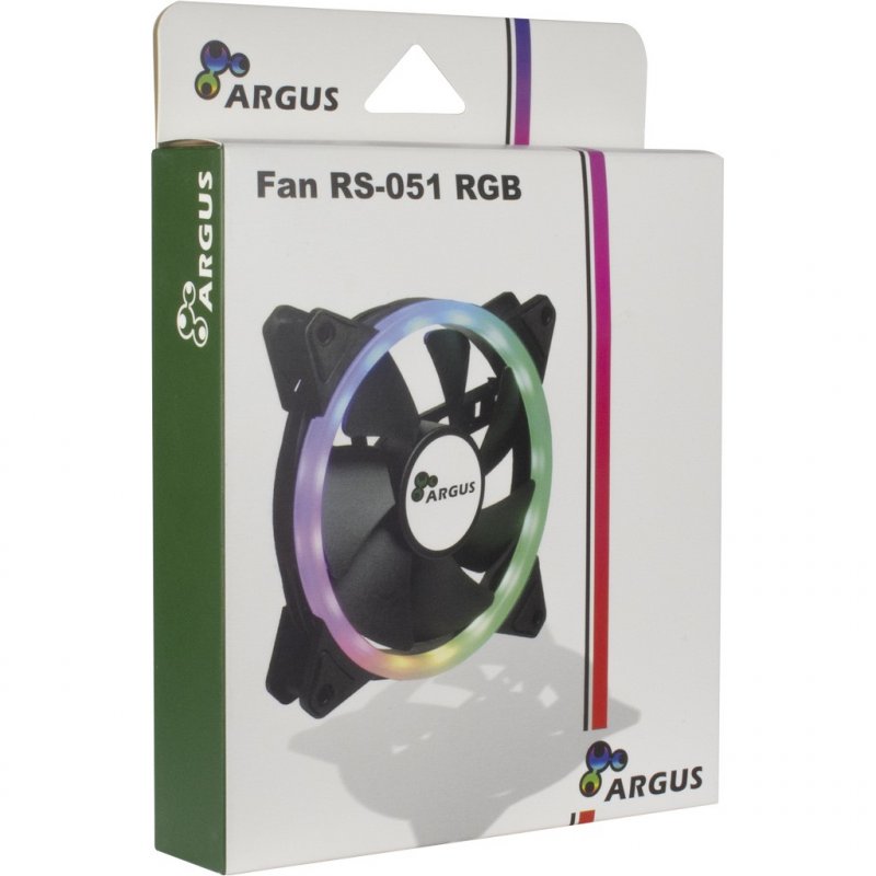 Inter-Tech Argus RS-051 RGB Boitier PC Ventilateur 12 cm Noir