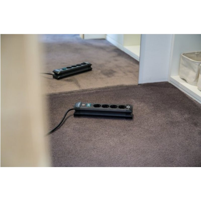 Brennenstuhl Premium-Line Steckdosenleiste [4-fach, schwarz, 1.8m]